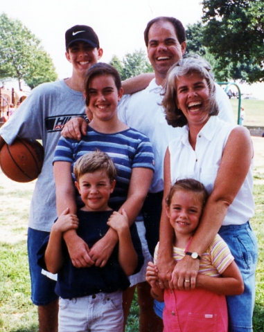 Kim Oexman Harris and family at 20 year reunion